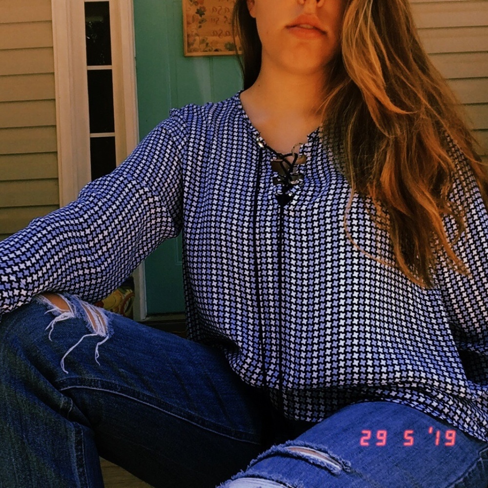 Black, White & Black Michael Kors Blouse